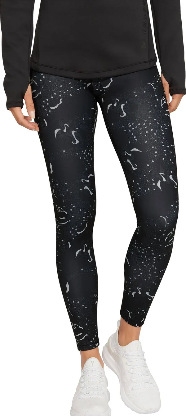Under Armour Women's ColdGear Armour Print Leggings - XS, Black