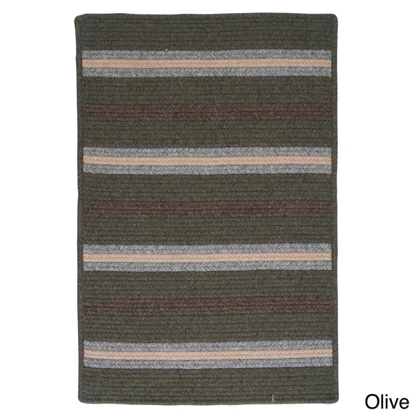 Colonial Mills Sterling Braided Reversible Rug USA Made - 8& x 10& - Blue