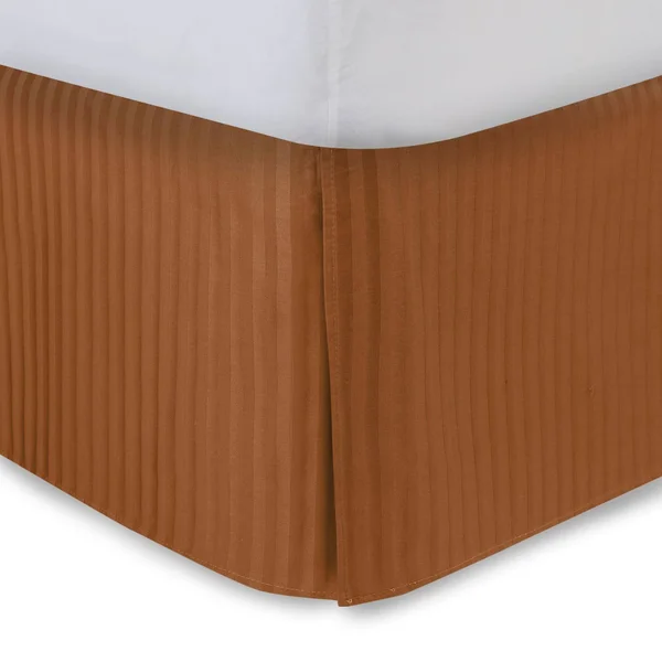 Harmony Lane King Size Tailored Bed Skirt, 14 inch Drop Dust Ruffle, Amber