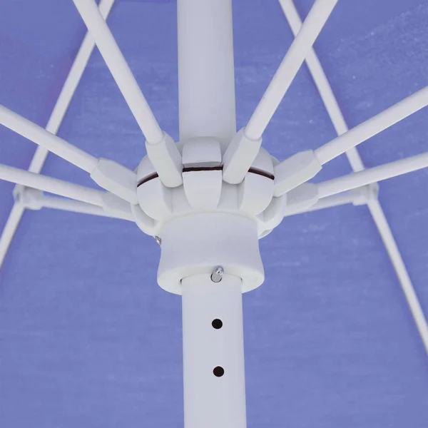 Galtech International - Manual Lift - 7.5& Round Umbrella 49: Cocoa W: White
