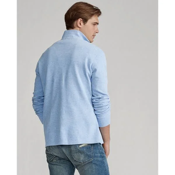 Polo Ralph Lauren Men's Big & Tall Estate-Rib Quarter-Zip Pullover - Jamaica Heather