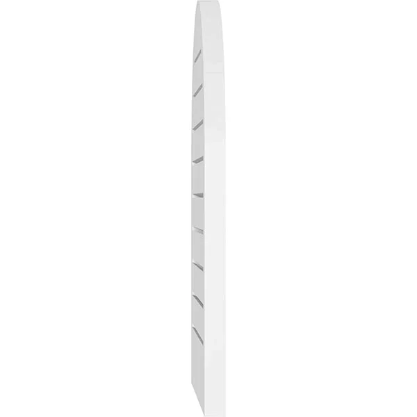 Ekena Millwork GVPRT18X1402SF 18x22W x 14x22H Round Top Surface Mount PVC Gable Vent: Functional - w/ 2x22W x 1-1/2x22P Brickmoul
