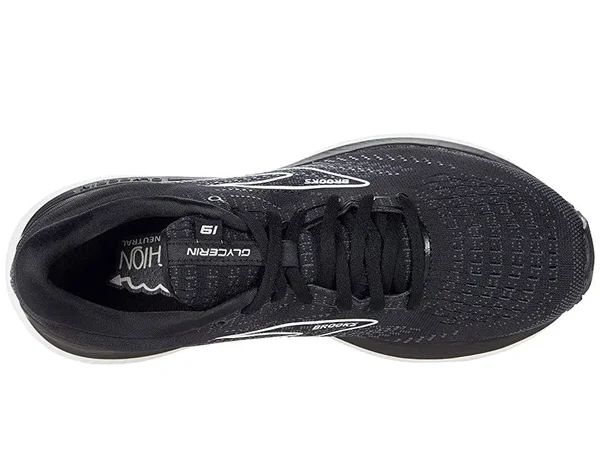 Men's Brooks Glycerin 19 Running Shoe Black/White 13