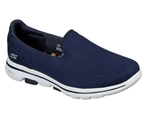 Skechers Women's GOwalk 5 - Fruitful Athletic Shoes - Navy 7.0