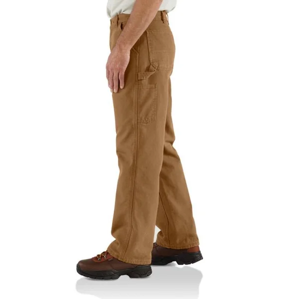 Carhartt Men's Flannel Lined Washed Duck Dungaree, Moss