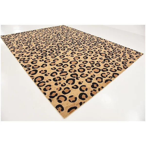 Rugpal Wild Animal inspirations Area Rug Collection 9&x12& in Leopard Color