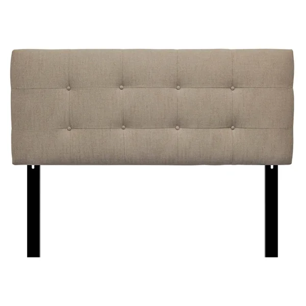 Sole Designs Ali Collection Upholstered Arcadia Series Panel Headboard Pebble - Size: Queen