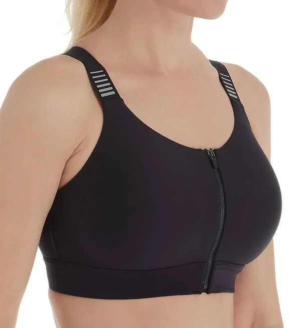 Under Armour Balance High Impact Zip Front Sports Bra - Black (1307227) 34DD