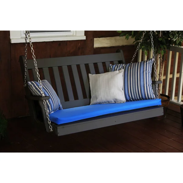 Au0026L Furniture Traditional English Recycled Plastic 4ft Porch Swing