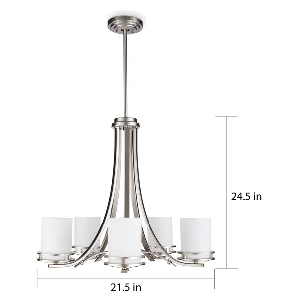 Kichler Lighting 1672NI Hendrik Brushed Nickel 5 Light Chandelier