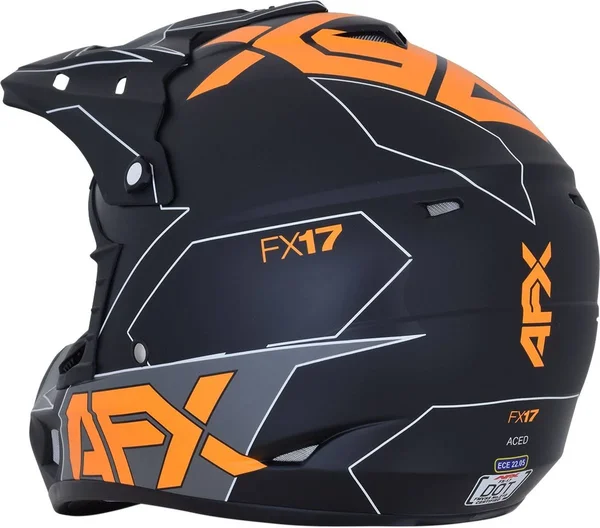 AFX FX-17 Graphics Helmet (Small - Black/Orange)
