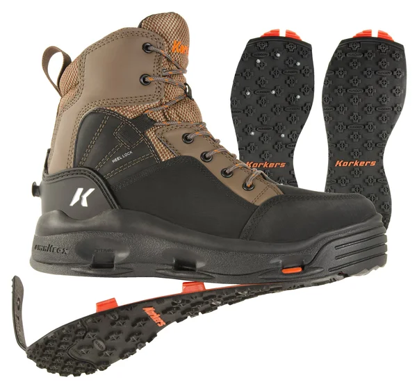 Korkers Buckskin Wading Boots - Kling-On/Studded Kling-On boot_size:15