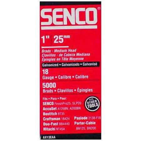 Senco Ax17eaa Brad Nails - 1-1/2 inch, Galvanized