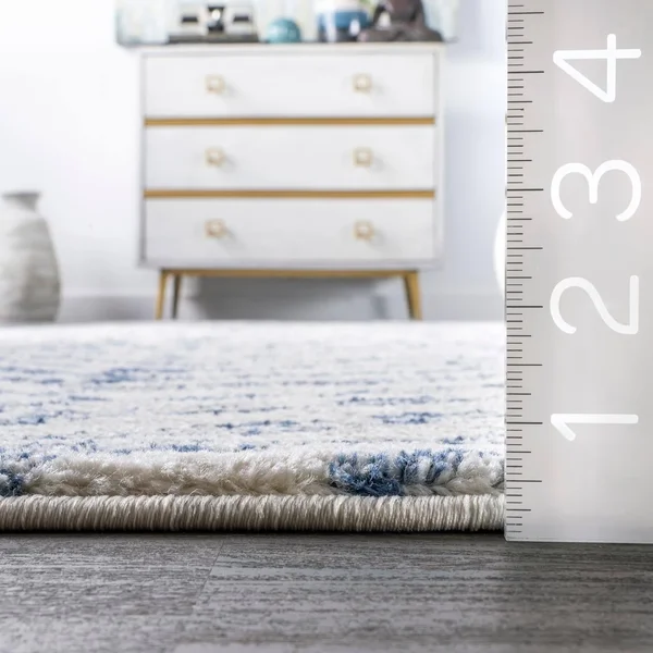 nuLOOM Rosanne Geometric Runner Rug, 2& 6x22 x 12&, Blue