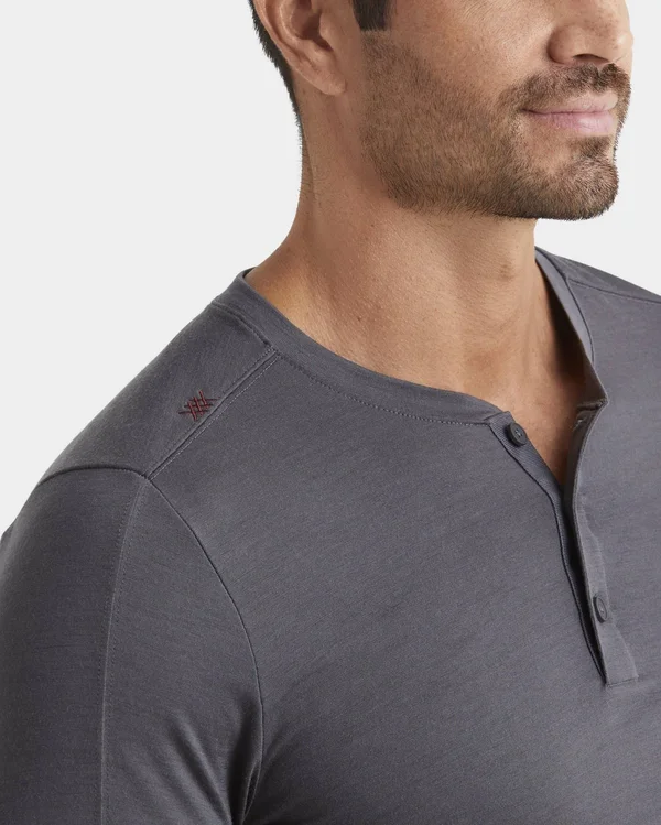 Men's Rhone Trek Wool Blend Henley - Size Small - Green