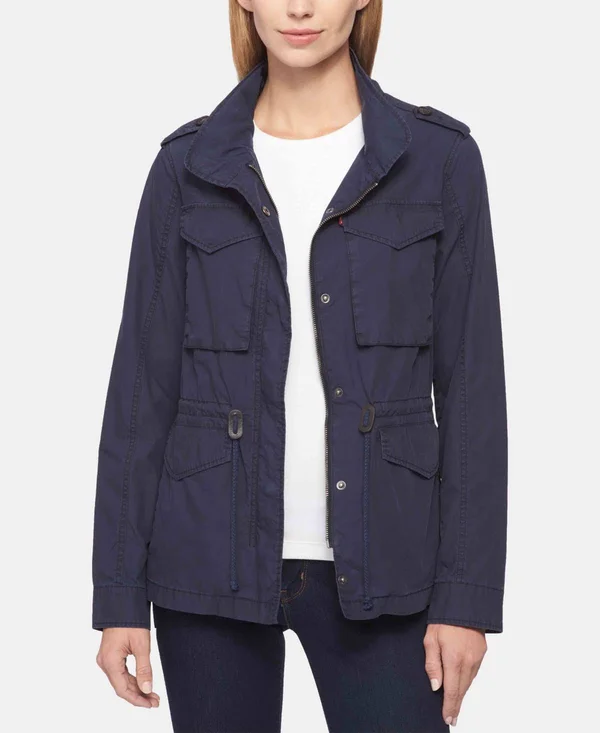 Levi's Four-Pocket Utility Jacket (Navy) Women's Coat