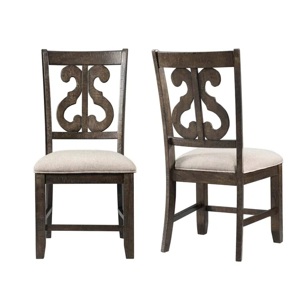 Picket House Furnishings Stanford Wooden Swirl Back Side Chair Set