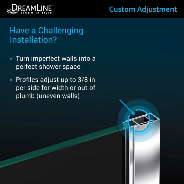 DreamLine SHEN-2138380-04 Prism Pivot Shower Enclosure, Brushed Nickel, 38-1/8x22 x 38-1/8x22 x 72x22