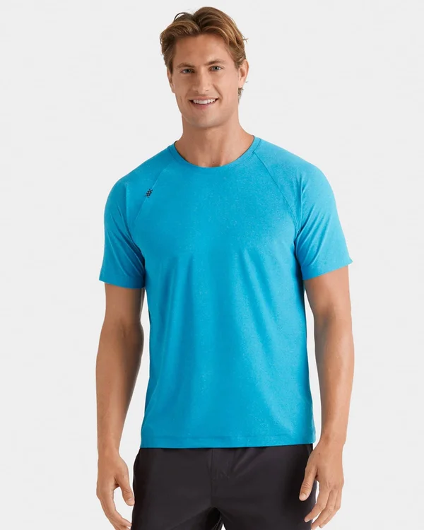 Reign Short Sleeve - Rhone Short Sleeve - Hawaiian Ocean Heather - Size: XX-Large