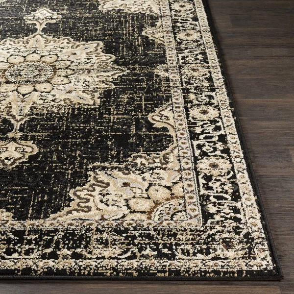 Surya Paramount PAR-1089 Black Area Rug 6&7x22 x 9&6x22