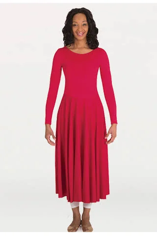 Body Wrappers Women's Worship Long Sleeve Dance Dress BW512