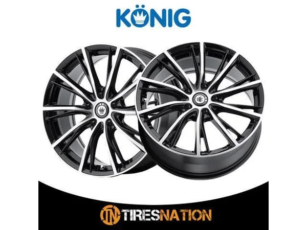 Konig Impression 53mb Wheel 16x7.5 5x4.5 (5x114.3) Gloss Black Machined 40mm