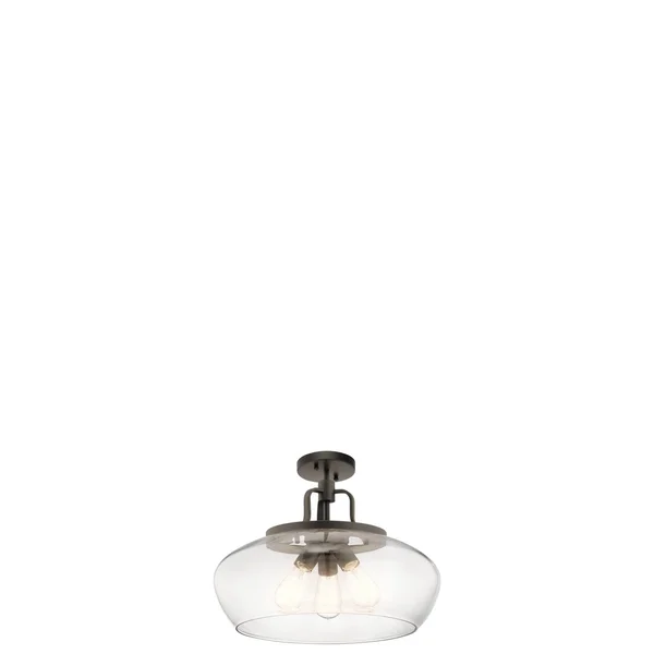 Kichler Davenport Pendant/3 Light Semi Flush, Olde Bronze - 43904OZ