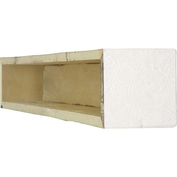 Ekena Millwork MANURS06X08X84UN 6x22H x 8x22D x 84x22W Rough Sawn Faux Wood Fireplace Mantel, Factory Prepped, Ready for Paint