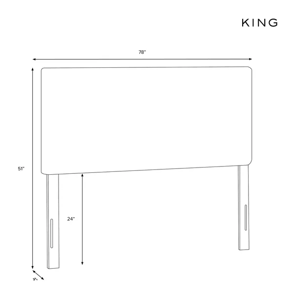 King Dolce Headboard Navy Velvet - Skyline Furniture