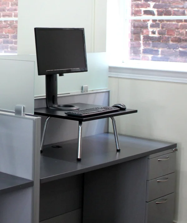 Stand Steady Standing Desk, Black, 24x22 x 20x22