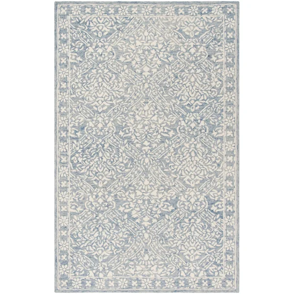 Safavieh Lauren Ralph Olivier 5& x 5& Round Area Rug Blue/Ivory
