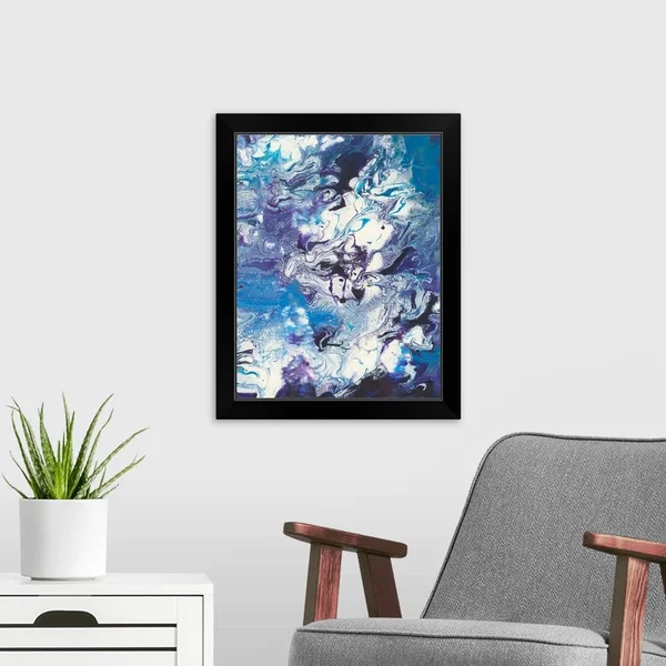 Meandering Mulberry II, Black Framed Wall Art, 16x20, Great Big Canvas