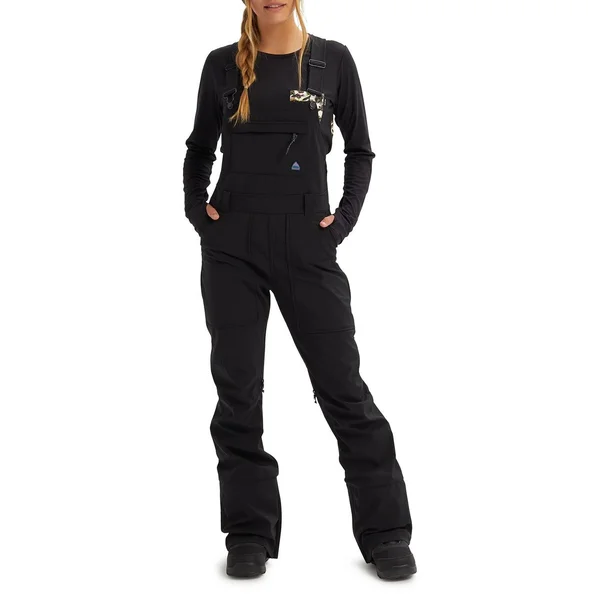Burton Avalon Bib Softshell (True Black, Large) - Women's