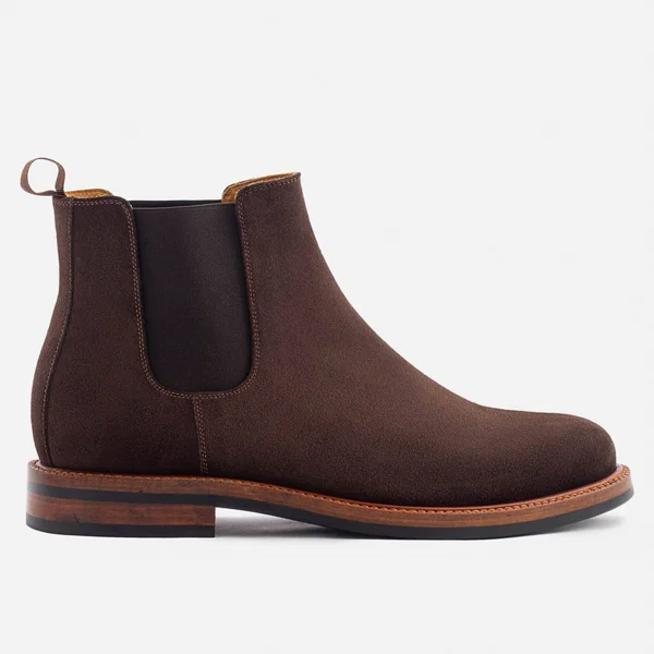 Beckett Simonon Preston Chelsea Boots - Suede - Brown, Size 9, Men's Boot