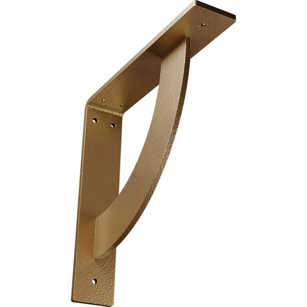 Ekena Millwork 2x22W x 10x22D x 10x22H Bulwark Steel BRACKET, Hammered Gold