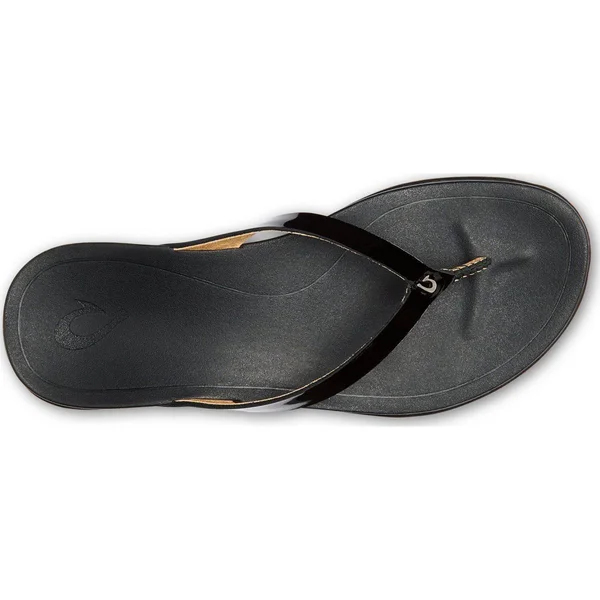 Olukai Ho&opio Leather Black/Black - Black/Black, 6