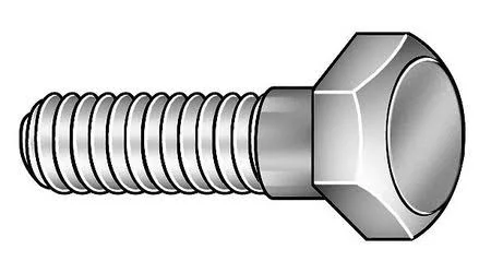 Zoro Select 1TU36 STRUCTURAL Bolt - 1-8, 4 3/4 L, pk10