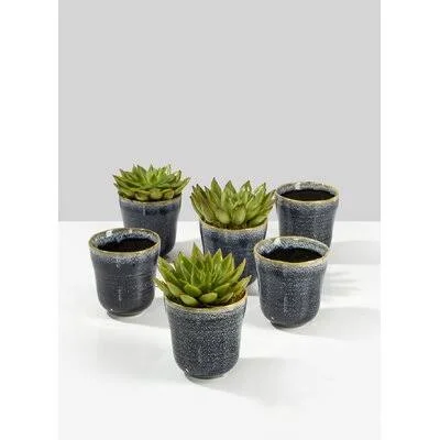 Perkins Ceramic Pot Planter Foundry Select Color: Gray