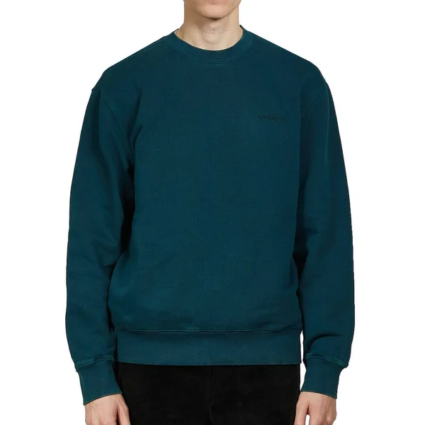 Carhartt WIP Mosby Script Sweat - Deep Lagoon - L - Men