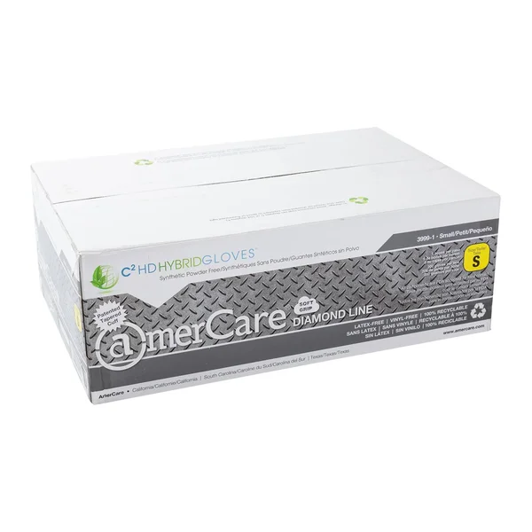 Amercare Large Powder-Free Hybrid C2 HD Hybrid Gloves - Case of 1000