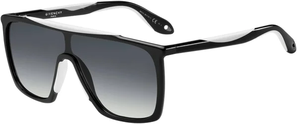 Givenchy GV 7040/S 0TEM-9O Black White Shield Sunglasses
