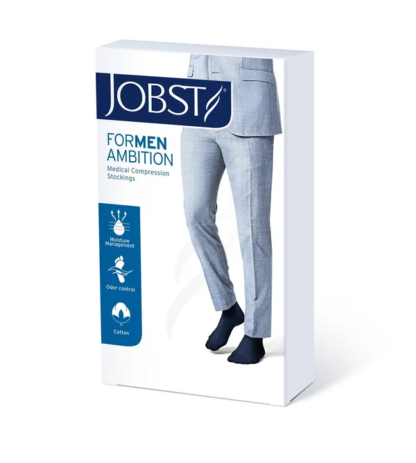 Jobst forMen Ambition 30-40 mmHg Knee High, Size 5, Long, Black