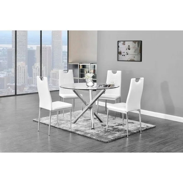 Best Master Furniture Beverly Upholstered Side Chairs, Set of 2, Black