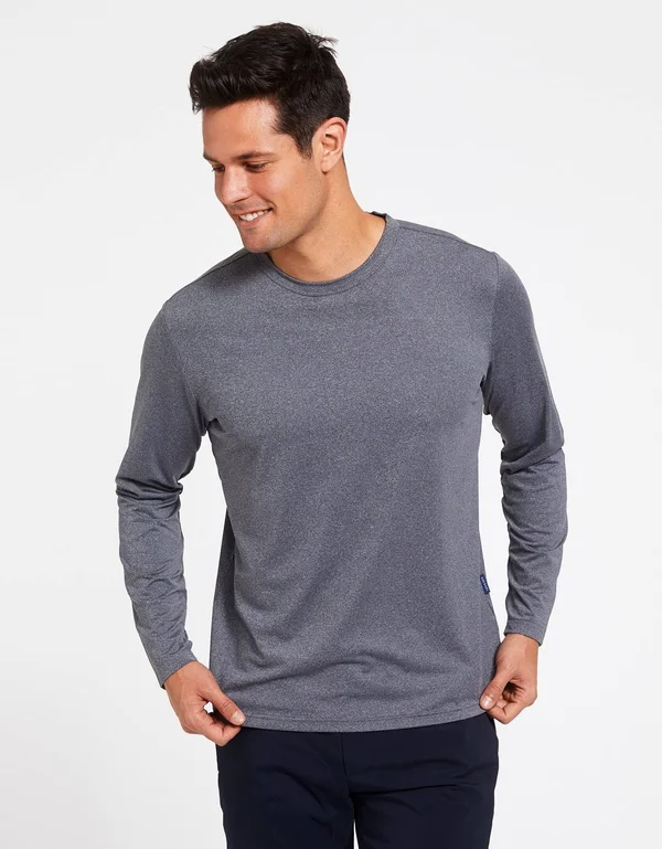 Solbari UPF 50+ Men's Sun Protection Long Sleeve Fitness Active T-Shirt - UV Protection - Sun Protective