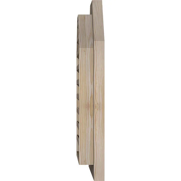 Ekena Millwork GVWOT24X1800SFPPI 24x22W x 18x22H Octagonal Top Gable Vent (29x22W x 23x22H Frame Size): Primed, Functional, Smoo