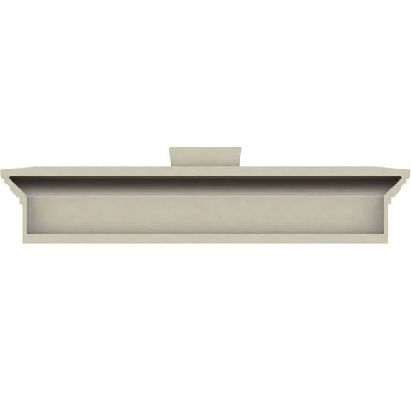 Ekena Millwork CRH06X50KF 50x22 Bottom Width x 53 1/2x22 Top Width x 6x22H x 1x22P Traditional Crosshead w/ Flat Keystone