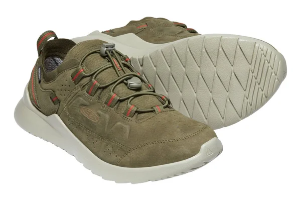 Keen Men's Highland WP Shoe - 9.5 - Dark Olive, Silver Birch