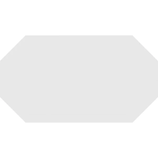 Ekena Millwork GVPOH34X3202SN 34x22W x 32x22H Horizontal Elongated Octagon Surface Mount PVC Gable Vent: Non-Functional, 2x22W x