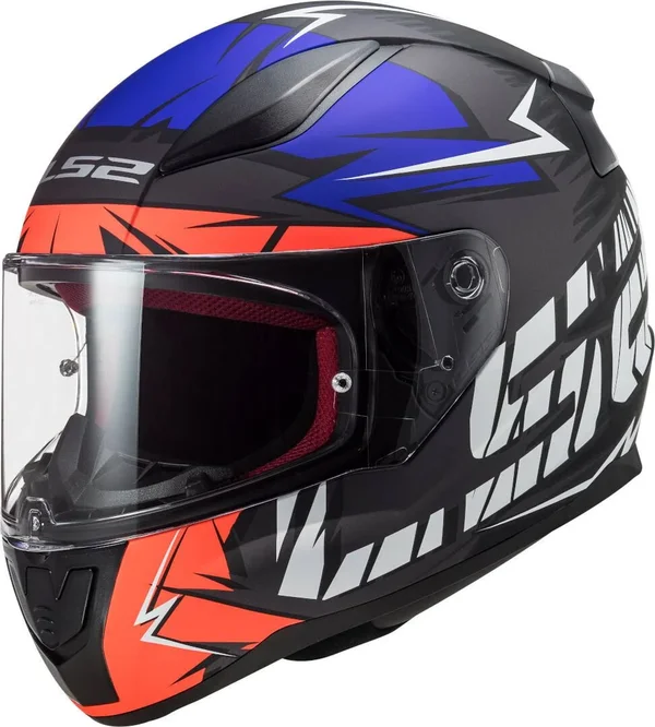 LS2 FF353 Rapid Cromo Helmet, black-red-blue, Size Xs