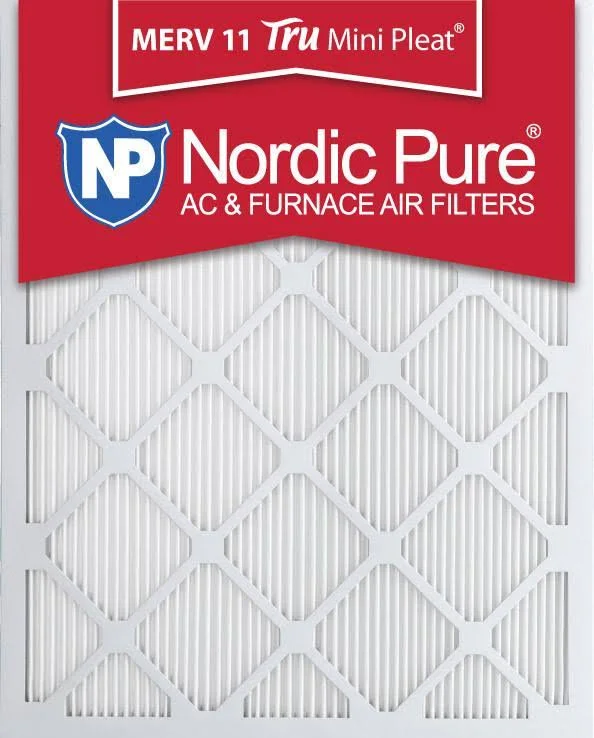 Nordic Pure 16x25x1 MERV 10 Pleated AC Furnace Air Filters 12 Pack
